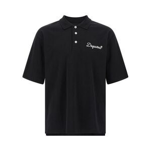 Dsquared² Black Cotton Polo Men's Shirt